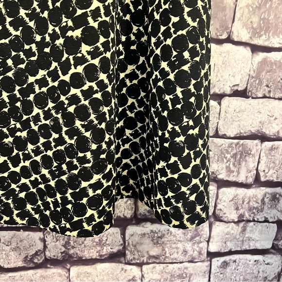 Talbots Black & Beige Fully Lined Flare Skirt Size 14 - Picture 5 of 8